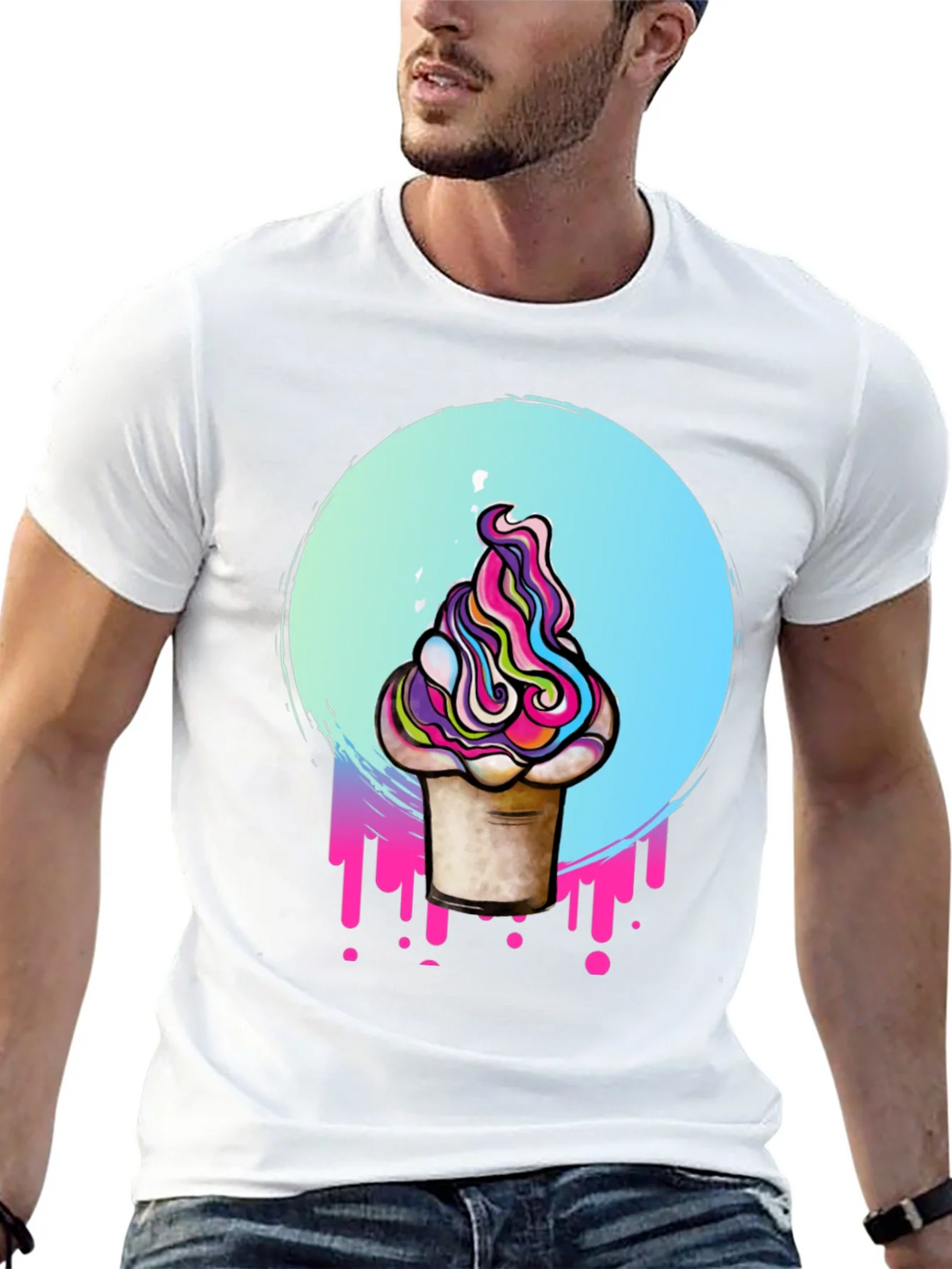 Vaporwave Ice Cream Graphic Tee - Retro Style product image 4