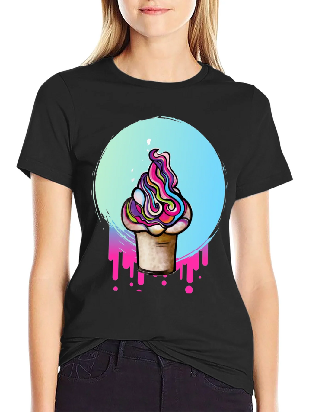 Vaporwave Ice Cream Graphic Tee - Retro Style product image 5