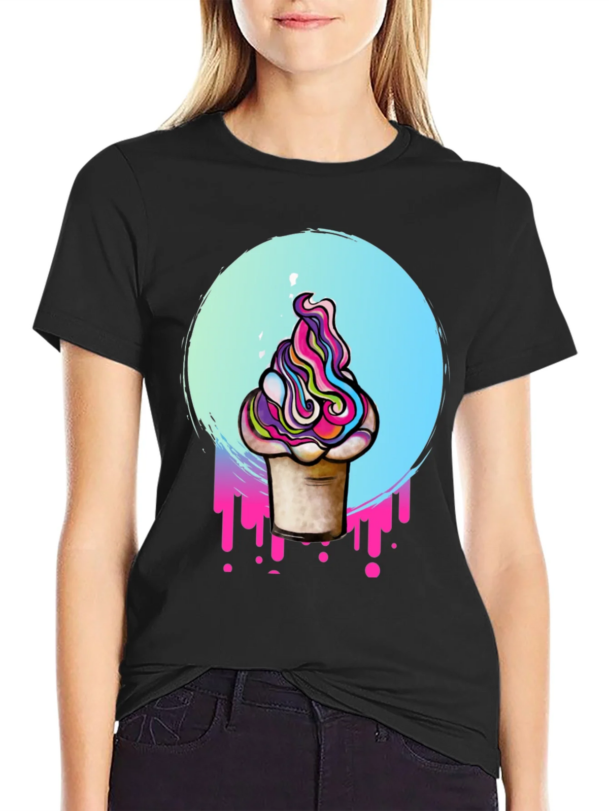 Vaporwave Ice Cream Graphic Tee - Retro Style product image 5