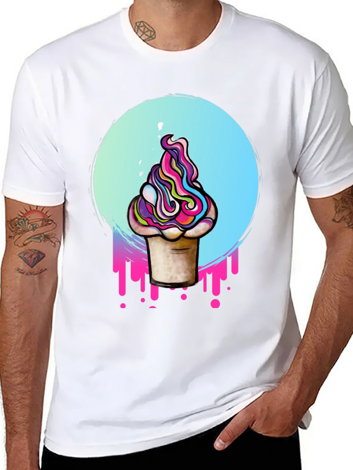 Vaporwave Ice Cream Graphic Tee - Retro Style product image 10