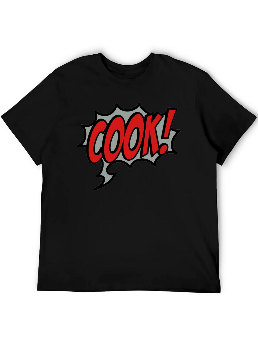 COOK! Comic Style Black T-Shirt product image 8