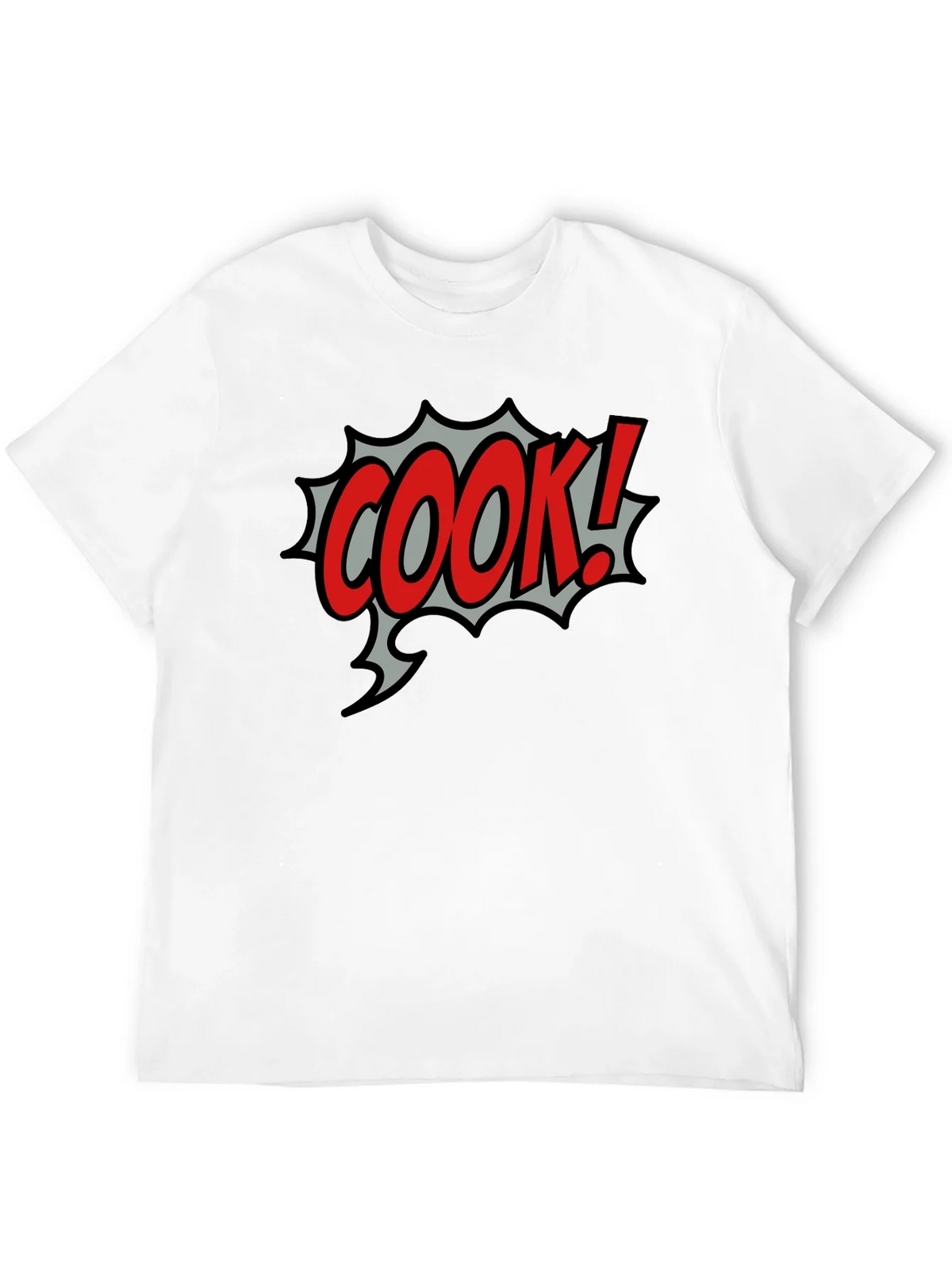 COOK! Comic Style Black T-Shirt product image 3