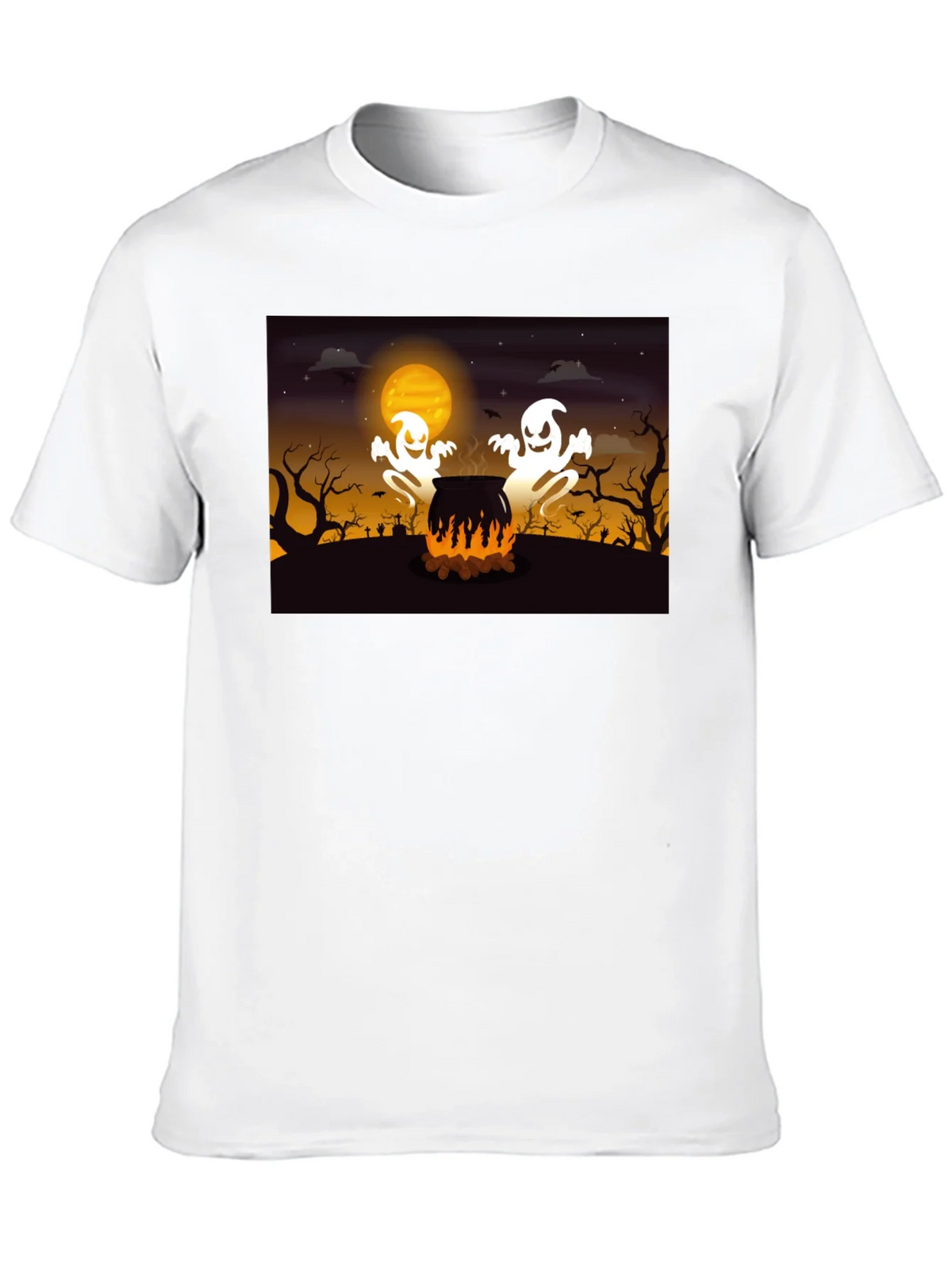 Halloween Ghost Cauldron Black T-Shirt product image 10