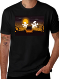 Halloween Ghost Cauldron Black T-Shirt product image 1