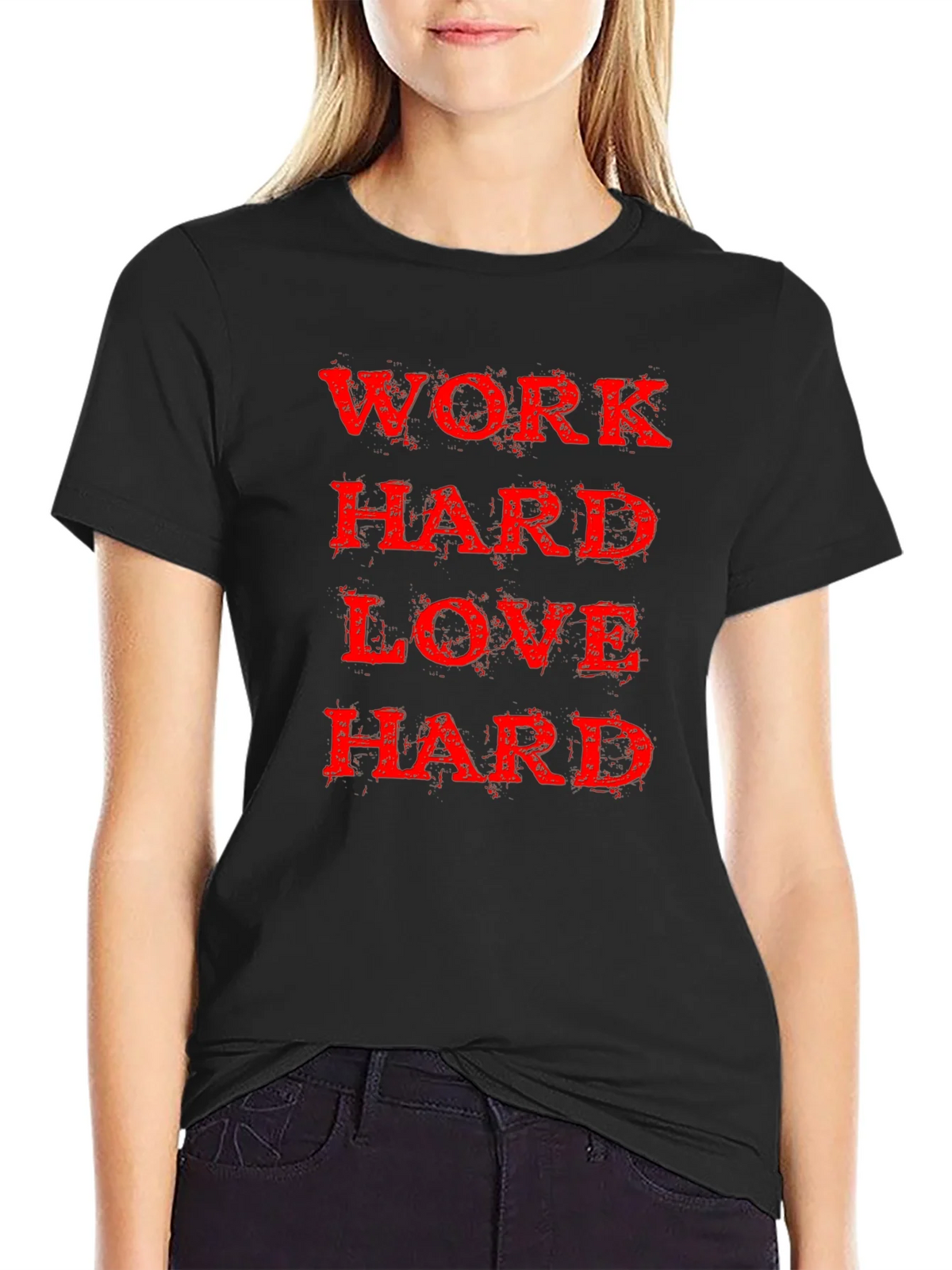 Work Hard Love Black T-Shirt product image 5