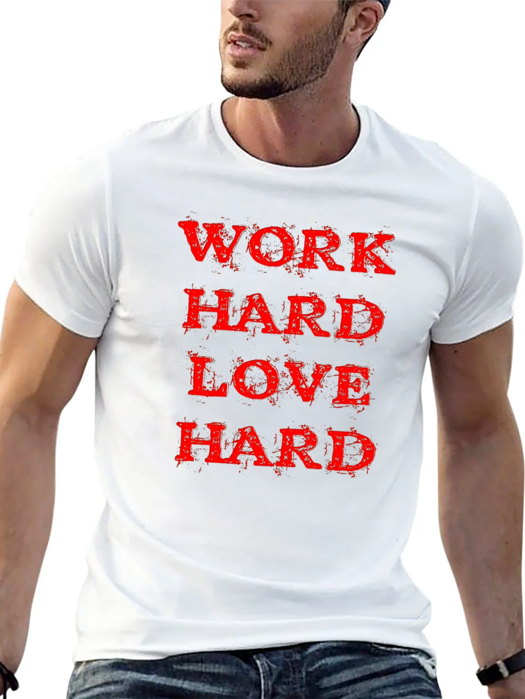Work Hard Love Black T-Shirt product image 4