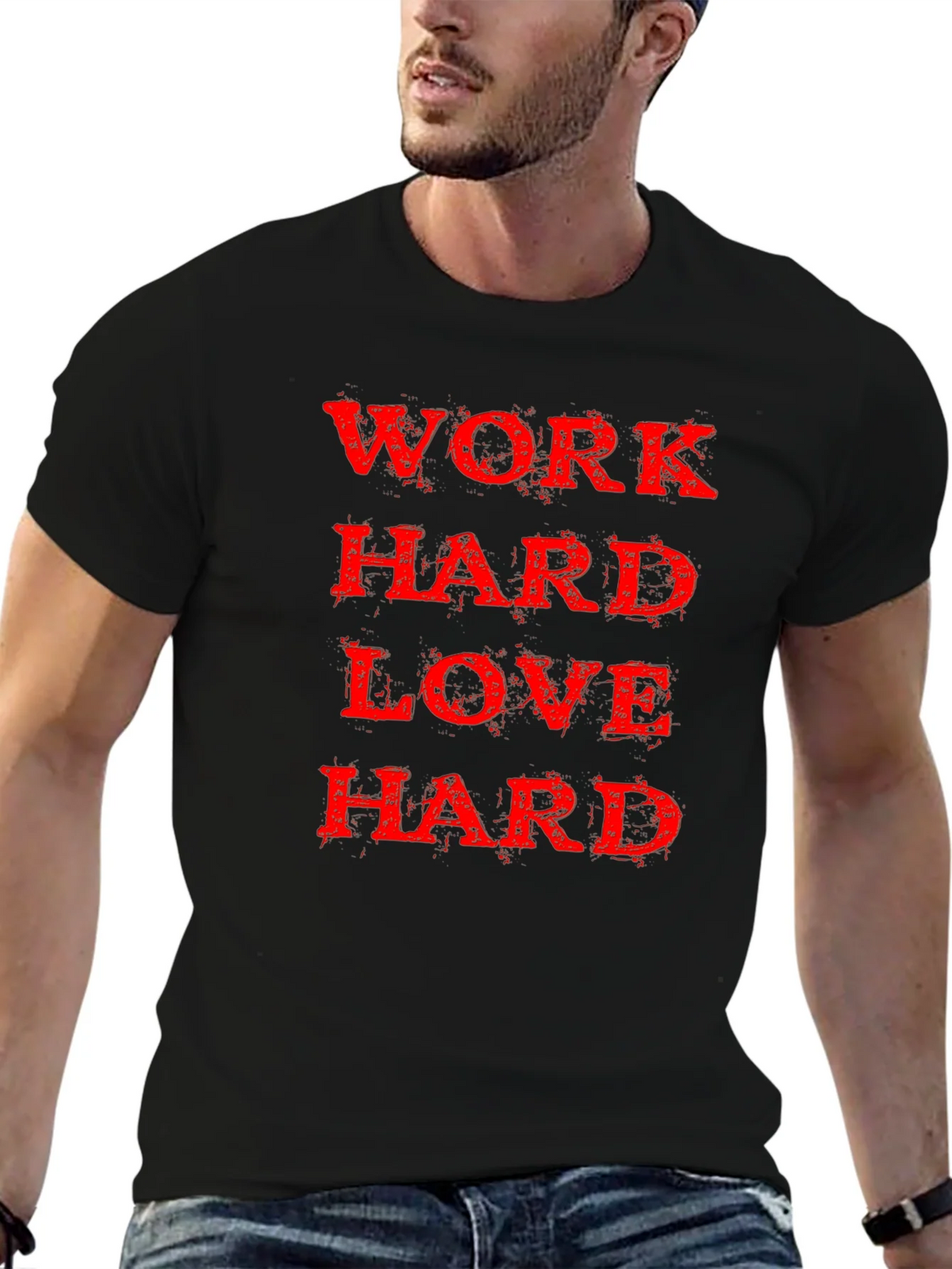 Work Hard Love Black T-Shirt product image 9
