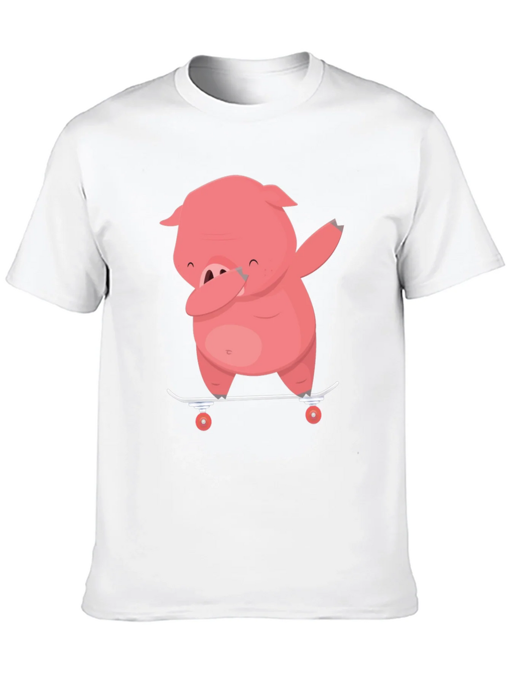 Dabbing Pig Skateboard T-Shirt - Funny Cartoon Tee product image 12