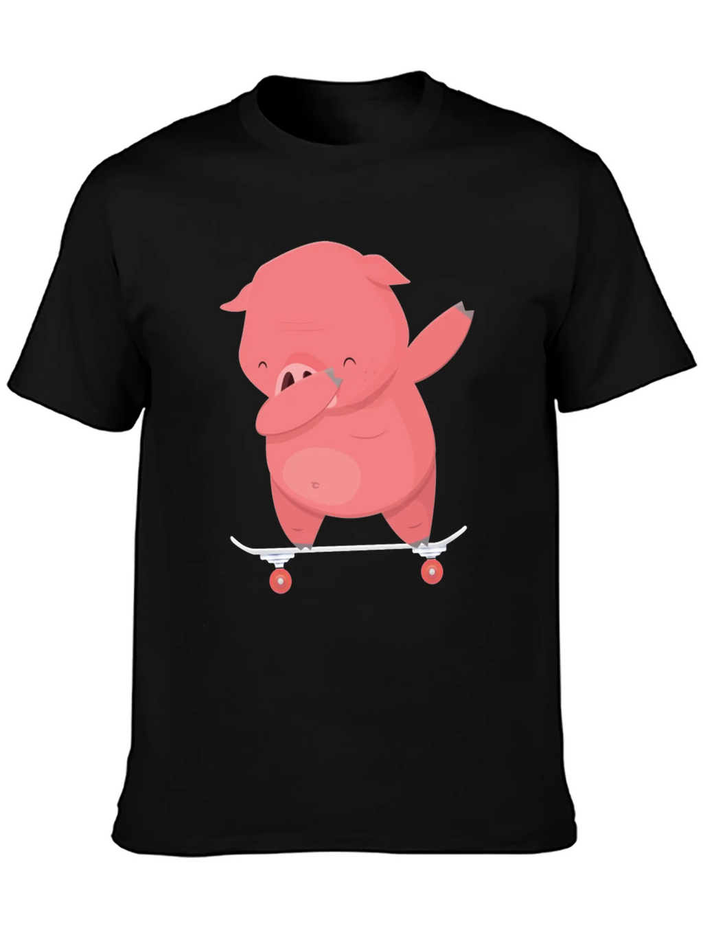 Dabbing Pig Skateboard T-Shirt - Funny Cartoon Tee product image 6