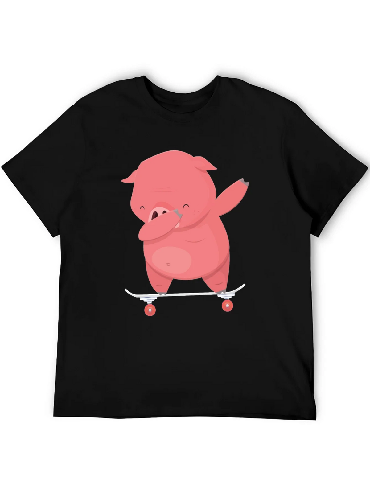 Dabbing Pig Skateboard T-Shirt - Funny Cartoon Tee product image 8
