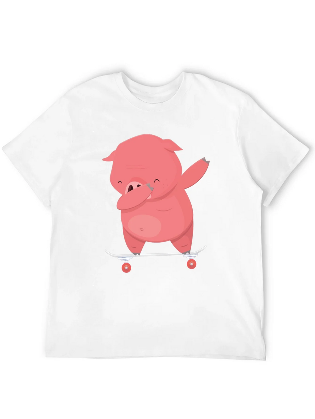 Dabbing Pig Skateboard T-Shirt - Funny Cartoon Tee product image 3