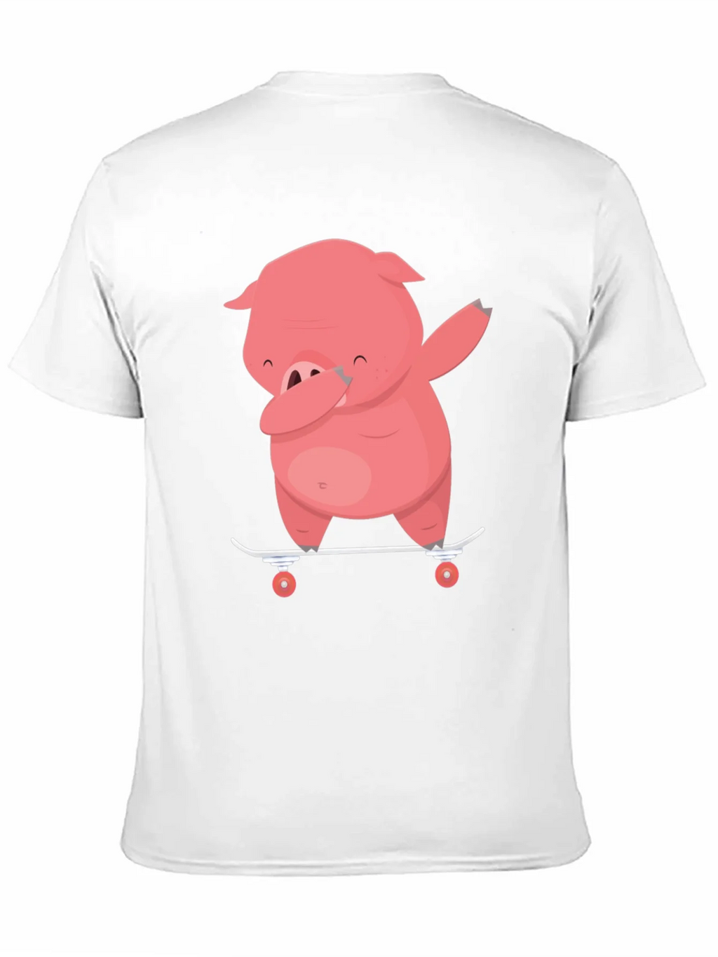 Dabbing Pig Skateboard T-Shirt - Funny Cartoon Tee product image 2