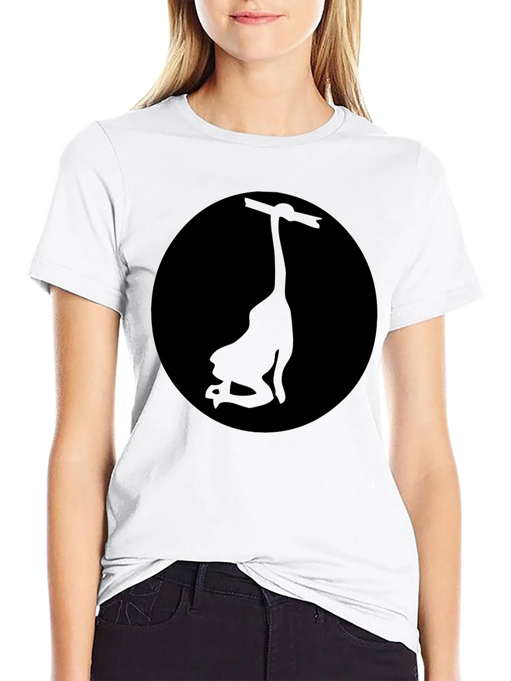 Mens Black Graphic Tee - Silhouette Design product image 11