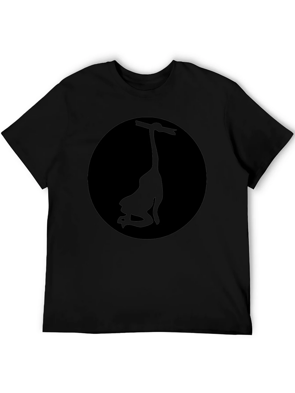 Mens Black Graphic Tee - Silhouette Design product image 8