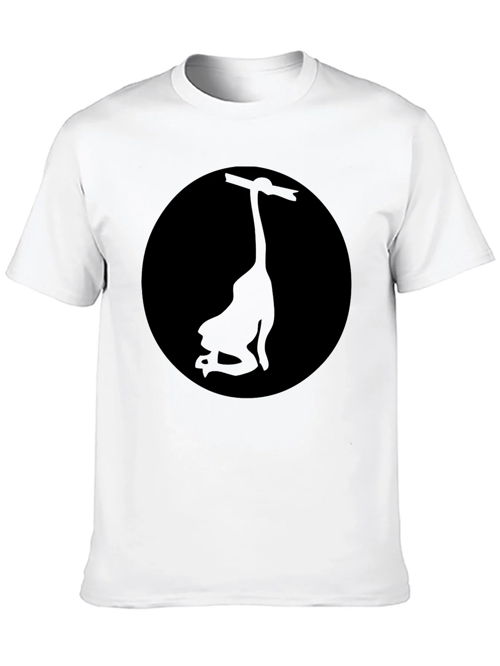 Mens Black Graphic Tee - Silhouette Design product image 12