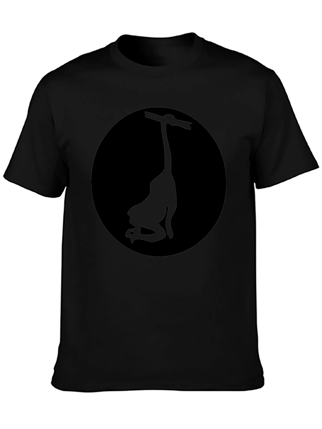 Mens Black Graphic Tee - Silhouette Design product image 6