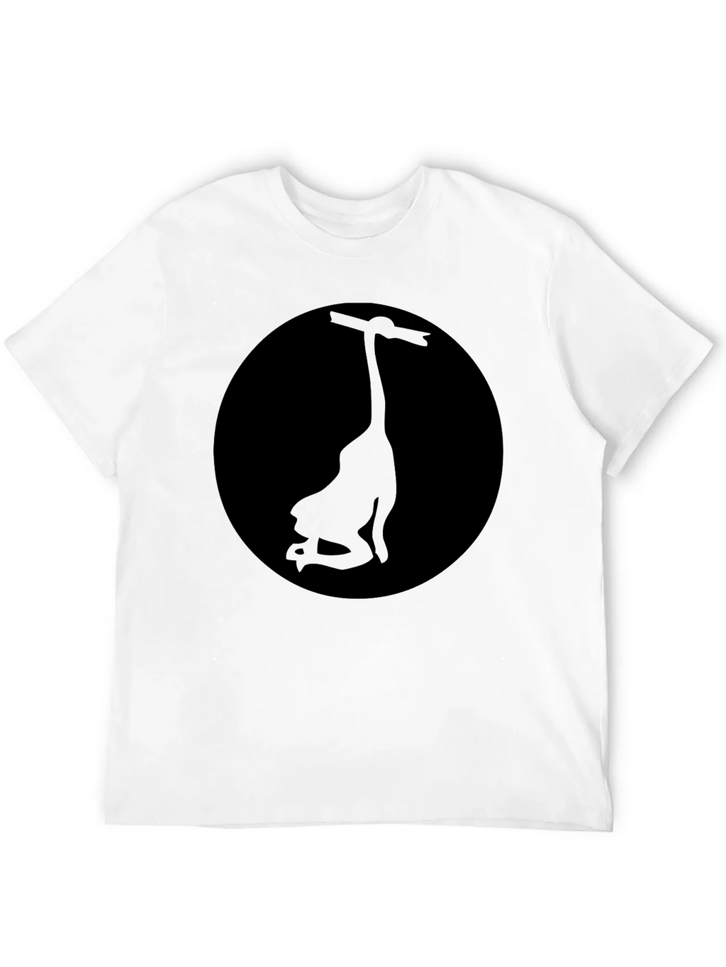 Mens Black Graphic Tee - Silhouette Design product image 3