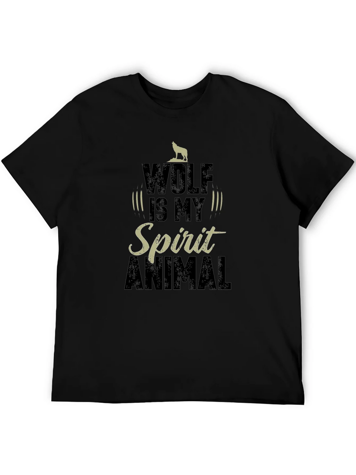 Wolf Spirit Animal Graphic T-Shirt - Black product image 8