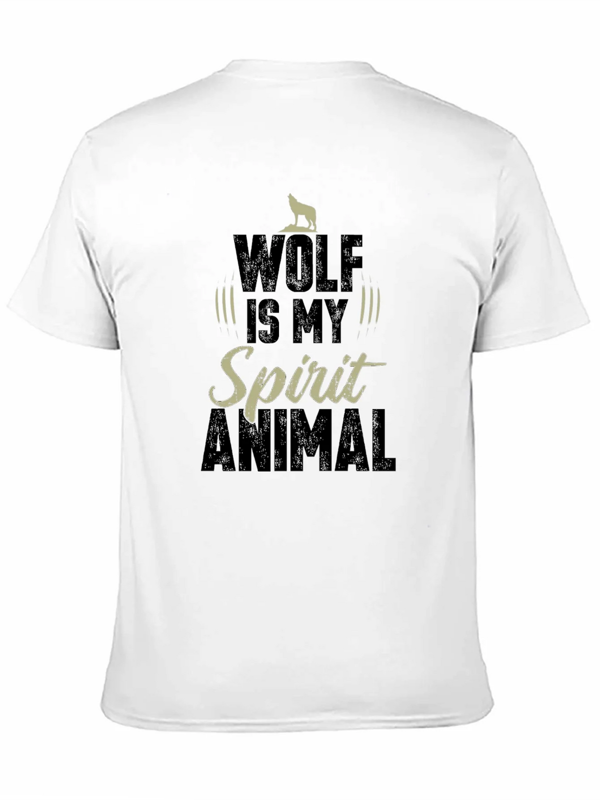Wolf Spirit Animal Graphic T-Shirt - Black product image 2