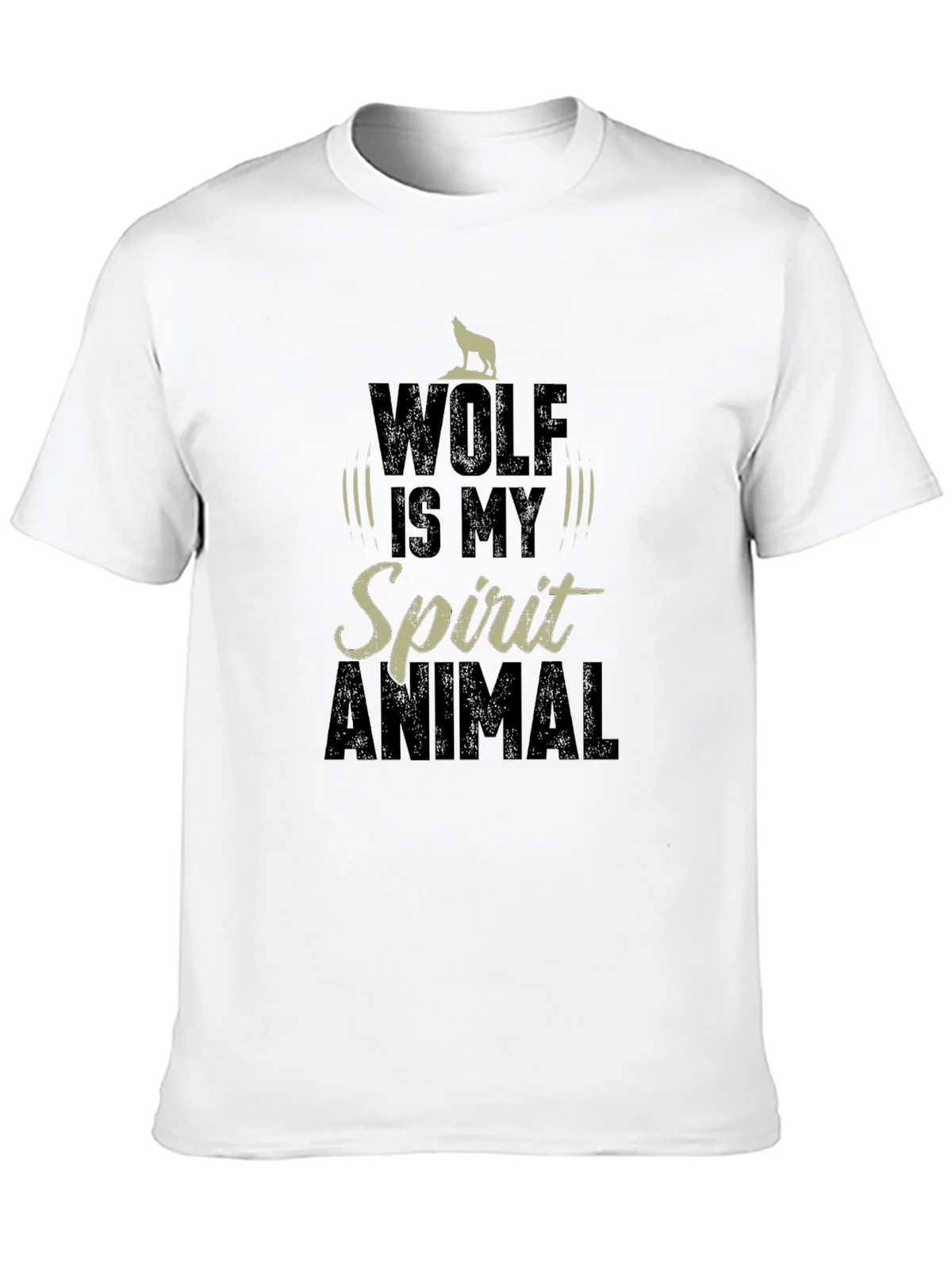Wolf Spirit Animal Graphic T-Shirt - Black product image 12