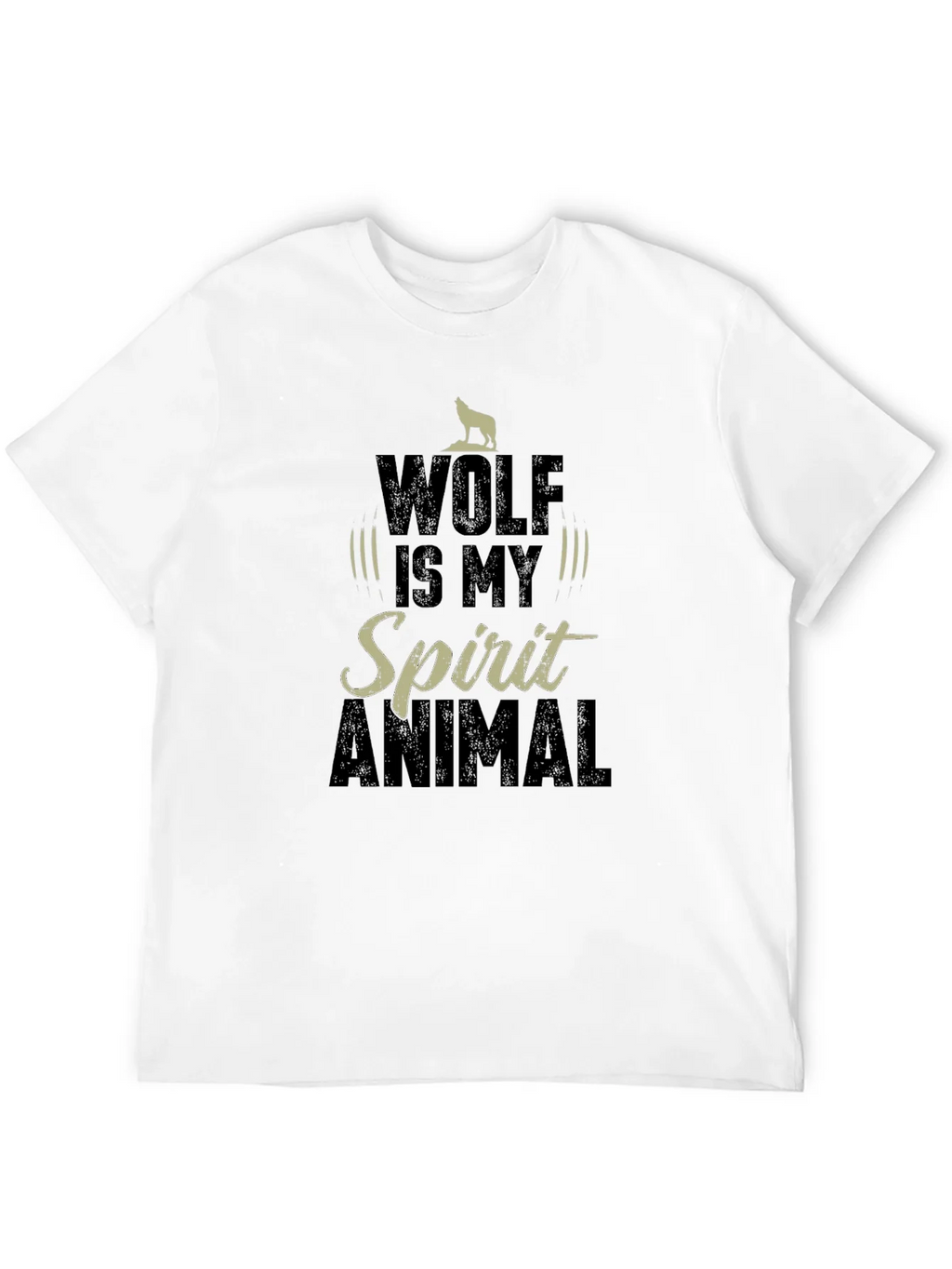 Wolf Spirit Animal Graphic T-Shirt - Black product image 3