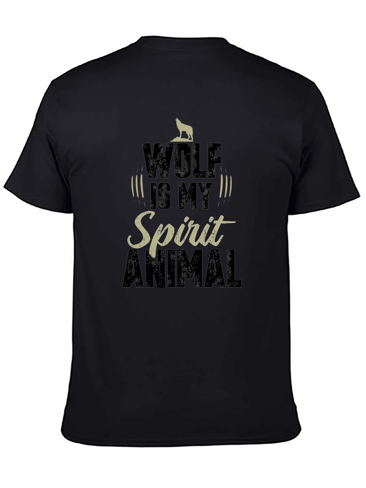Wolf Spirit Animal Graphic T-Shirt - Black product image 7