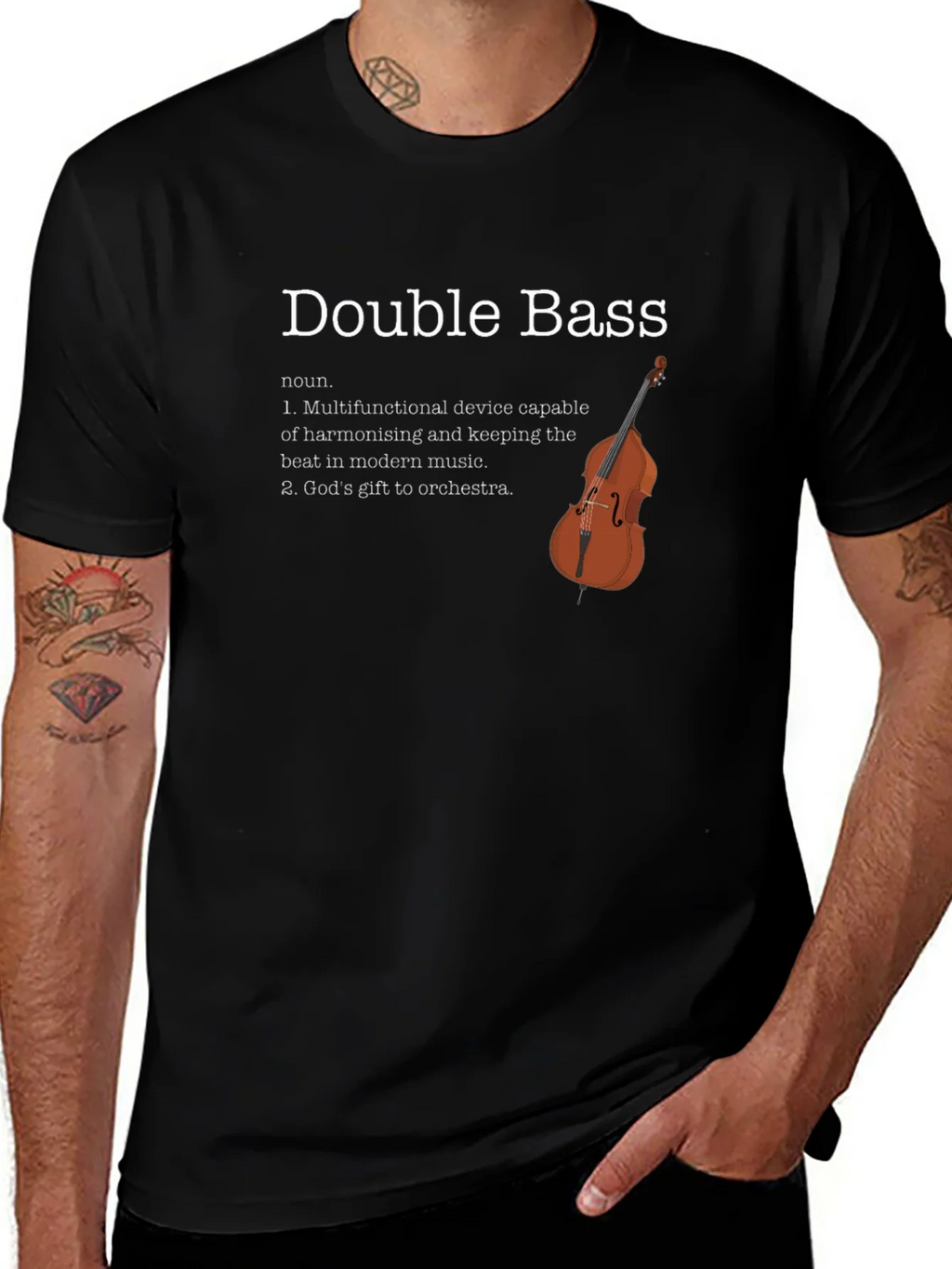 Double Bass Definition T-Shirt - Musician Gift product image 1