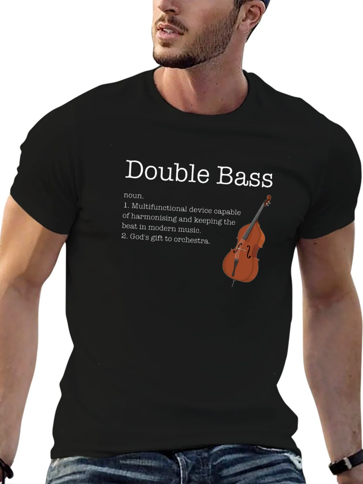 Double Bass Definition T-Shirt - Musician Gift product image 9