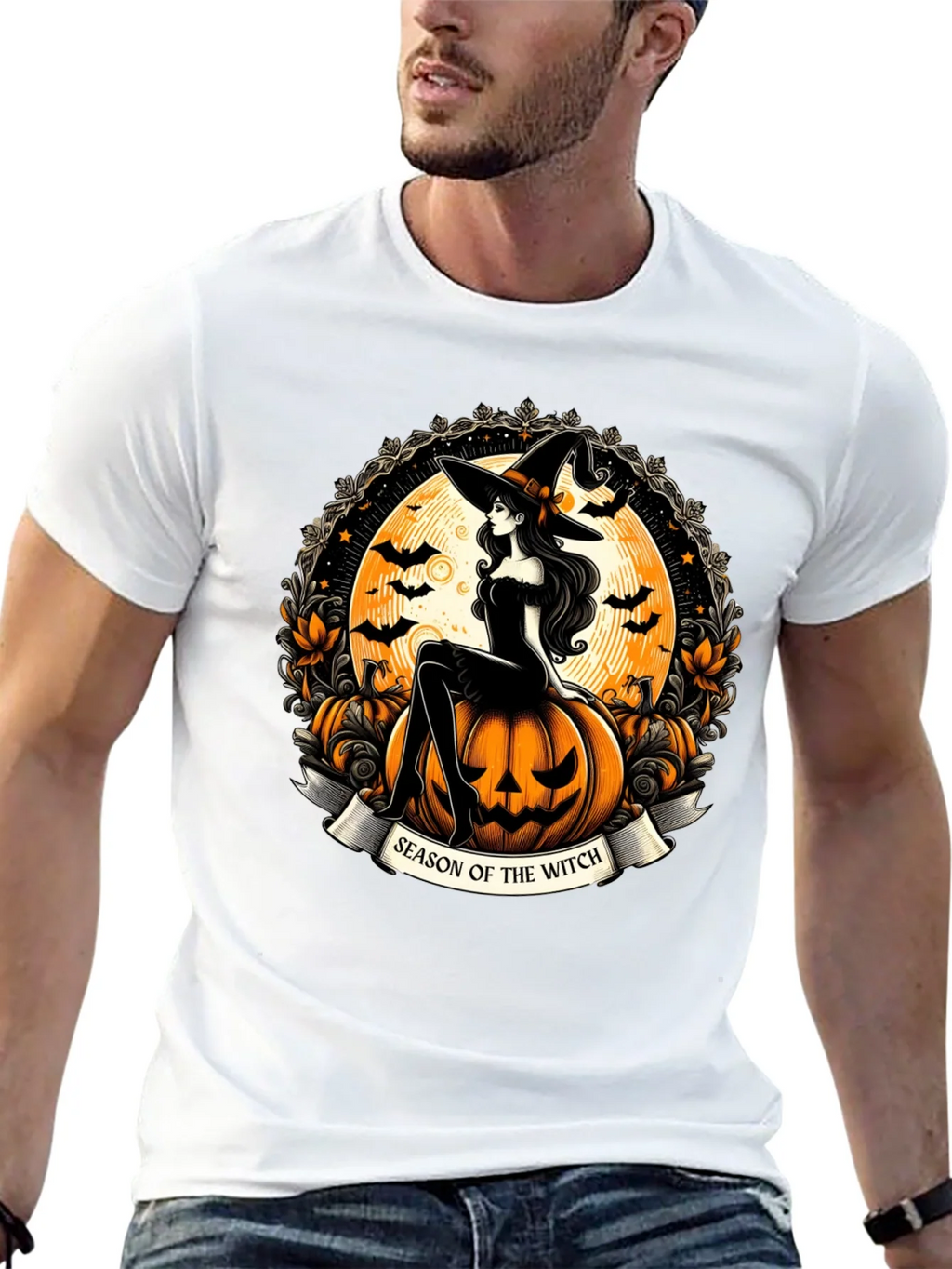 Season of the Witch Halloween Graphic T-Shirt product image 4