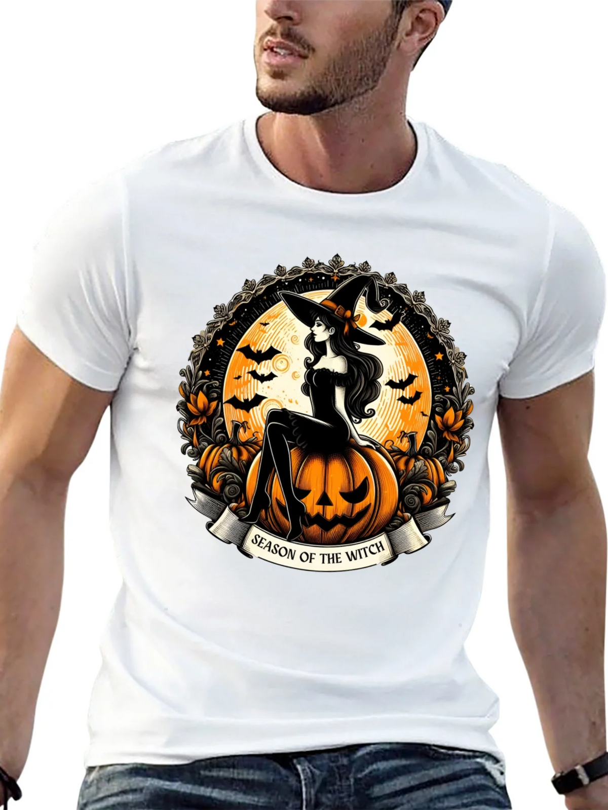 Season of the Witch Halloween Graphic T-Shirt product image 4