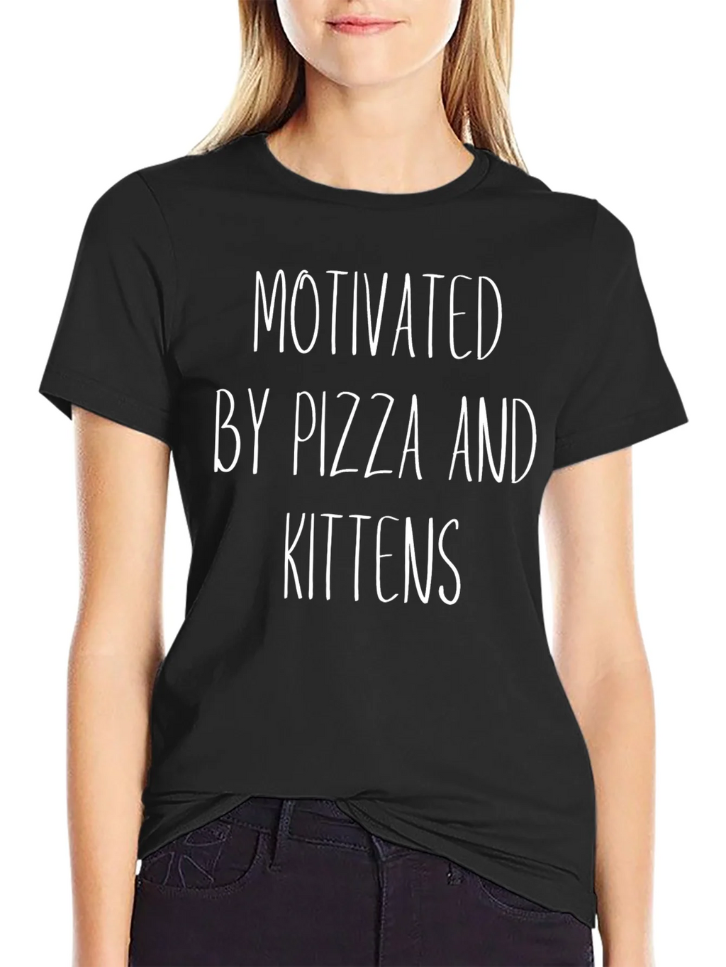 Motivated by Pizza and Kittens - Graphic T-Shirt product image 5