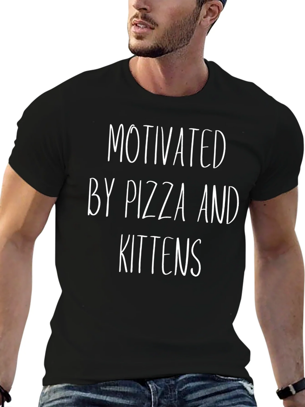 Motivated by Pizza and Kittens - Graphic T-Shirt product image 9
