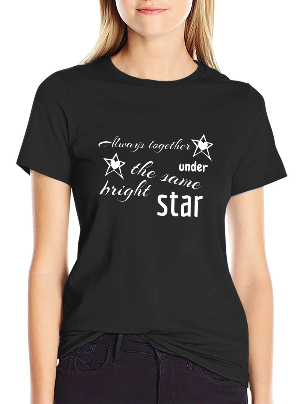 Always Together Under The Same Star Black T-Shirt product image 5