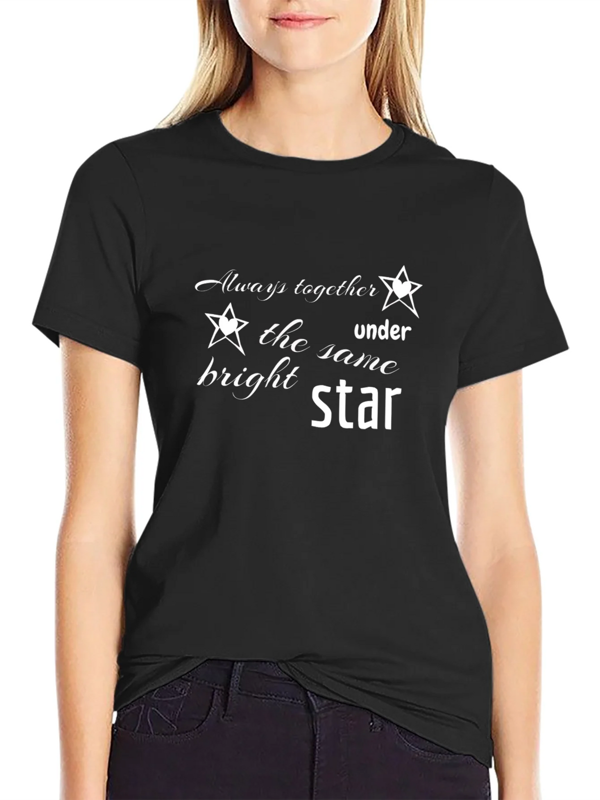 Always Together Under The Same Star Black T-Shirt product image 5