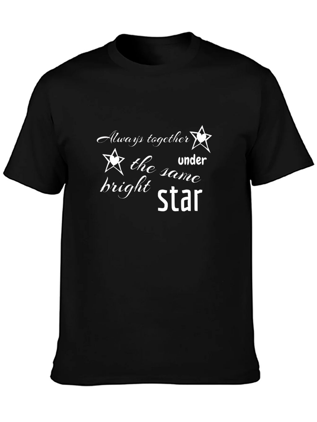 Always Together Under The Same Star Black T-Shirt product image 6