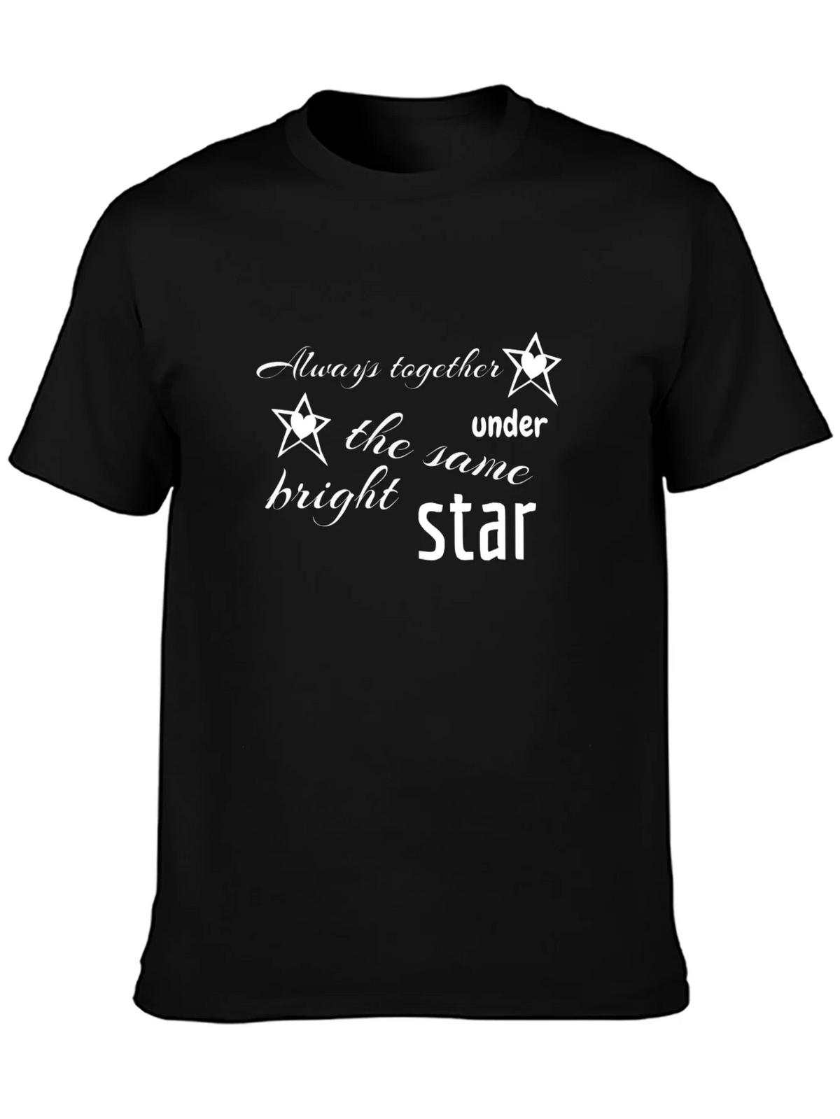 Always Together Under The Same Star Black T-Shirt product image 6