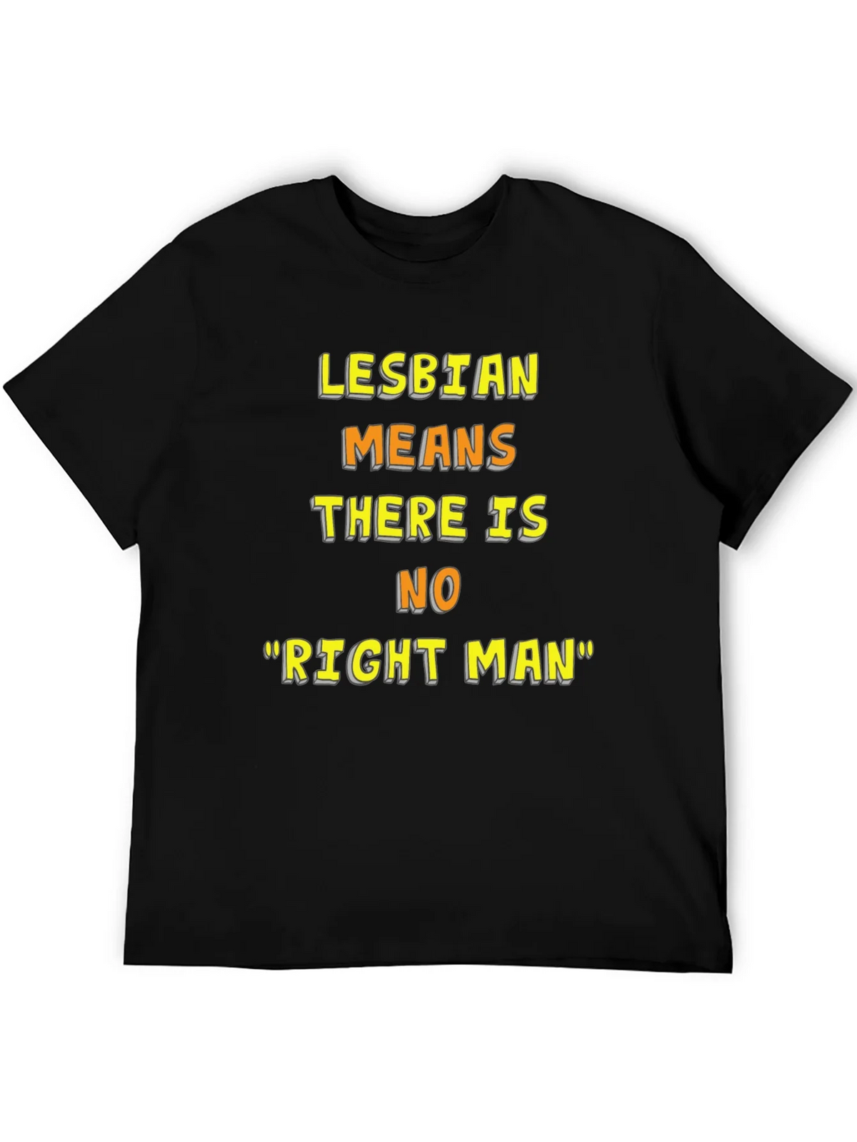 Lesbian Pride T-Shirt - No Right Man Statement Tee product image 8