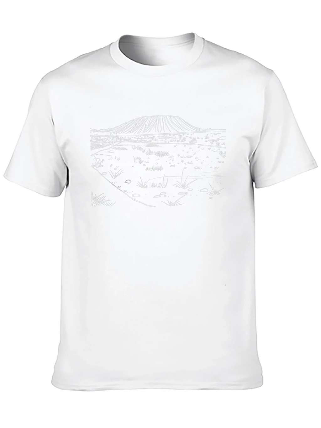 Black T-Shirt with Minimalist Landscape Design product image 12
