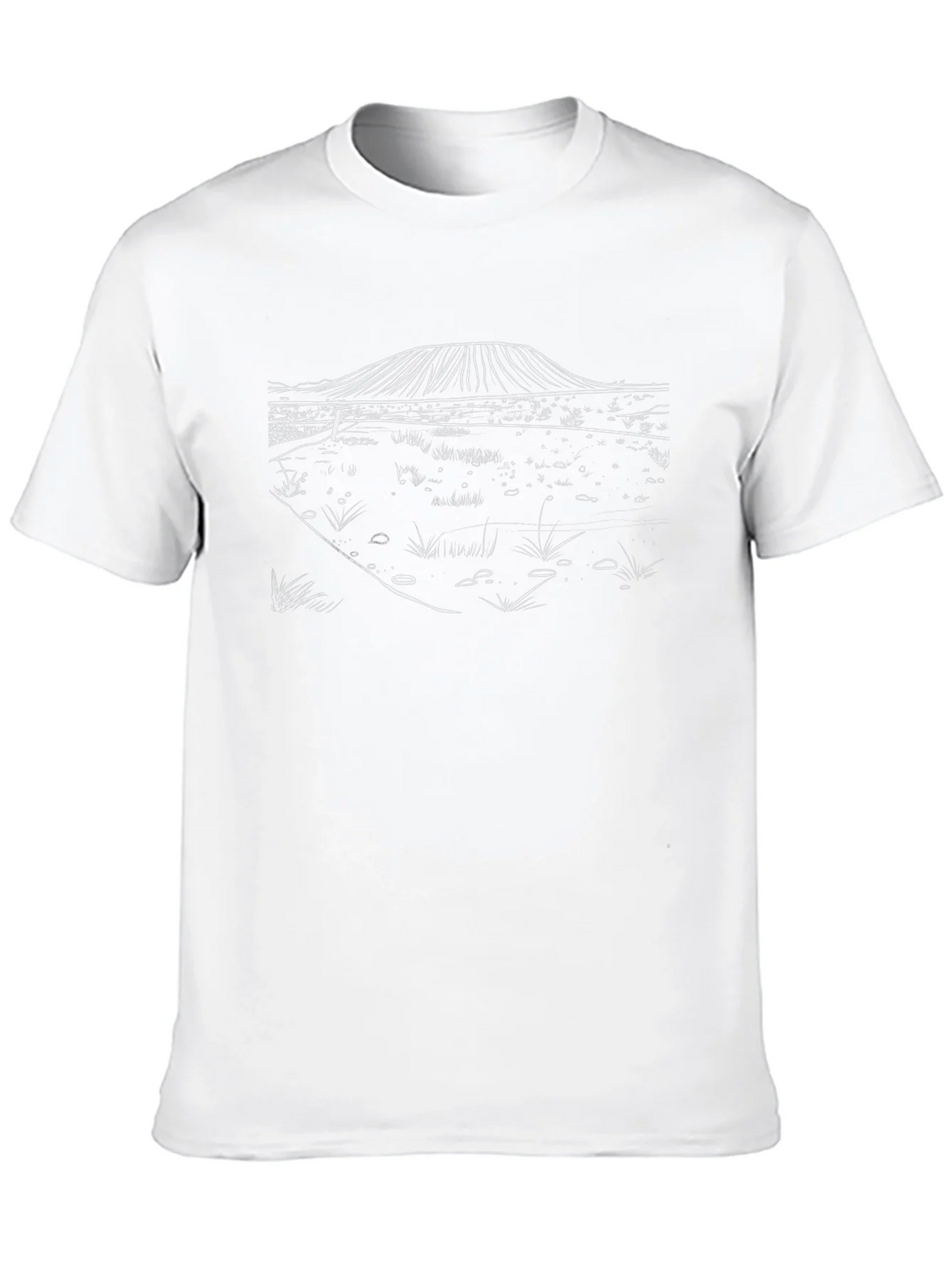 Black T-Shirt with Minimalist Landscape Design product image 12