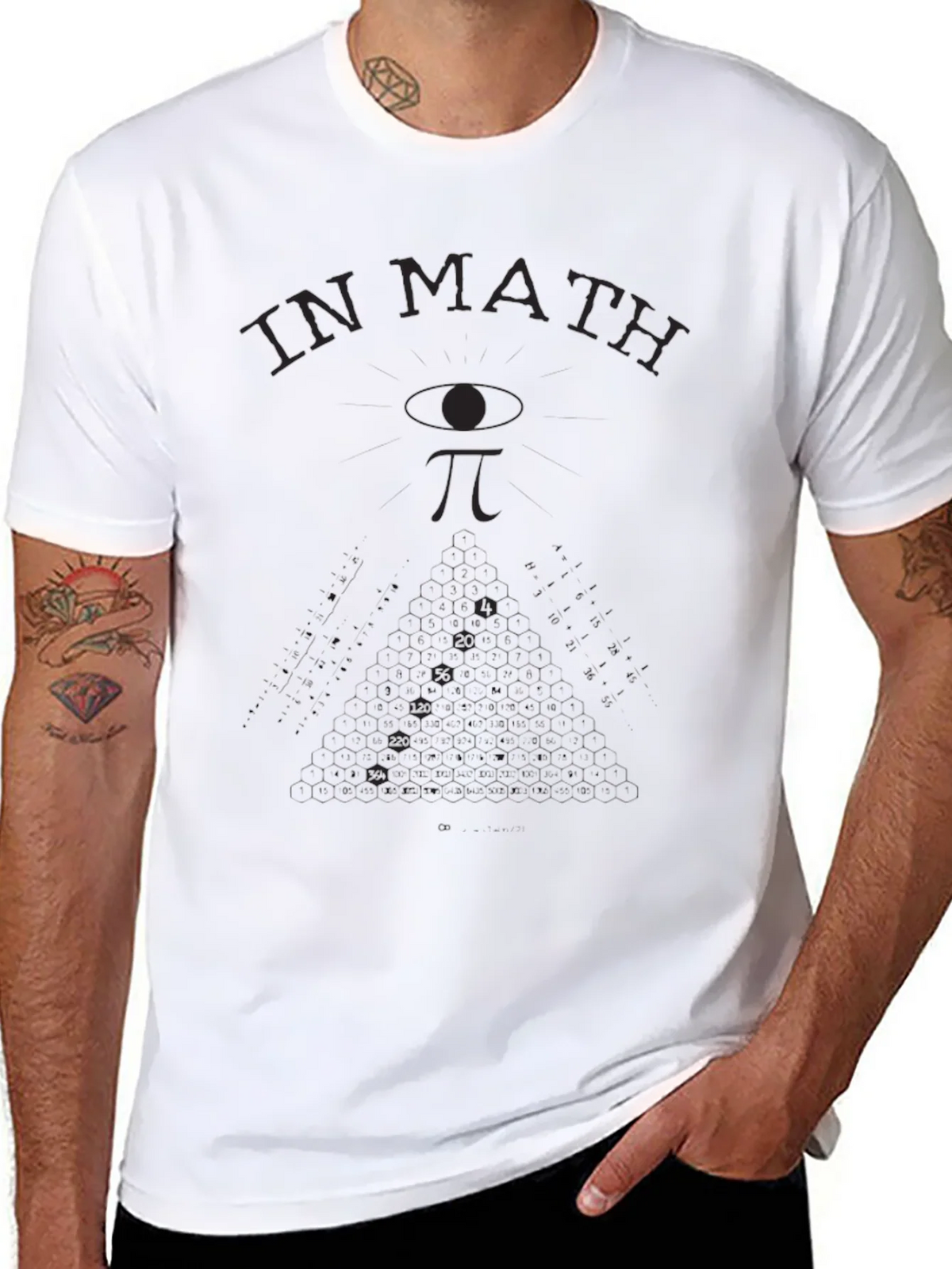 Math T-Shirt: In We Trust - Eye & Pi Symbol product image 10