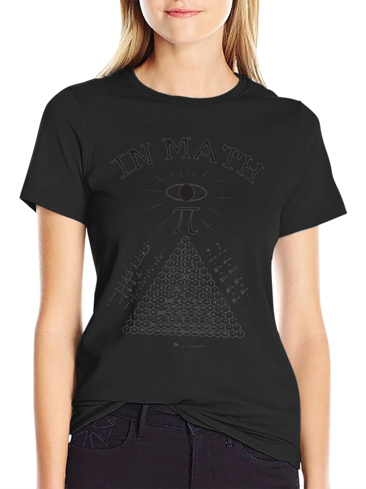 Math T-Shirt: In We Trust - Eye & Pi Symbol product image 5