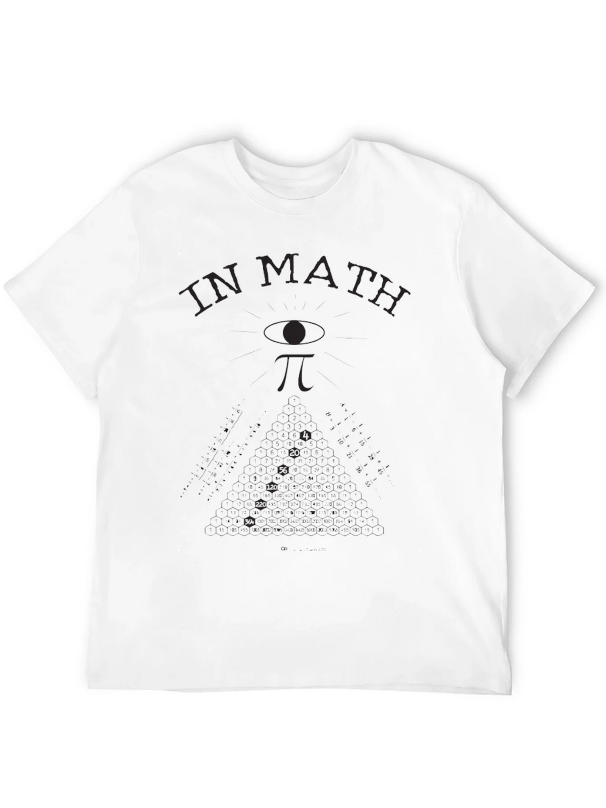 Math T-Shirt: In We Trust - Eye & Pi Symbol product image 3