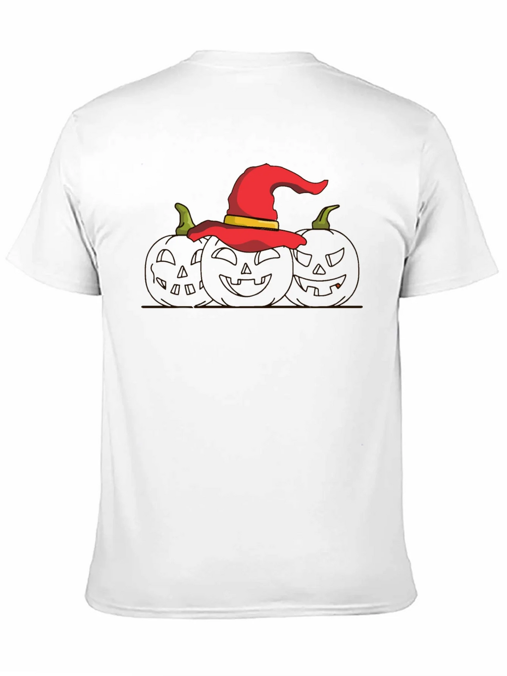 Halloween Witch Hat Pumpkin Graphic T-Shirt