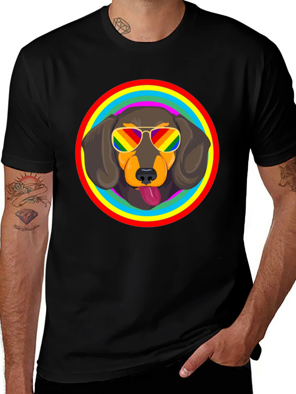 Dachshund Pride Rainbow T-Shirt product image 1