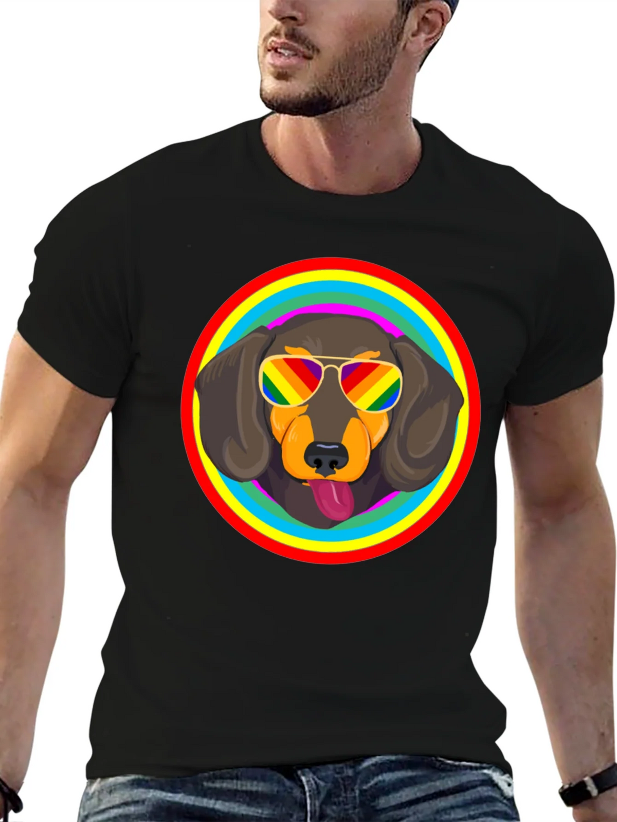 Dachshund Pride Rainbow T-Shirt product image 9