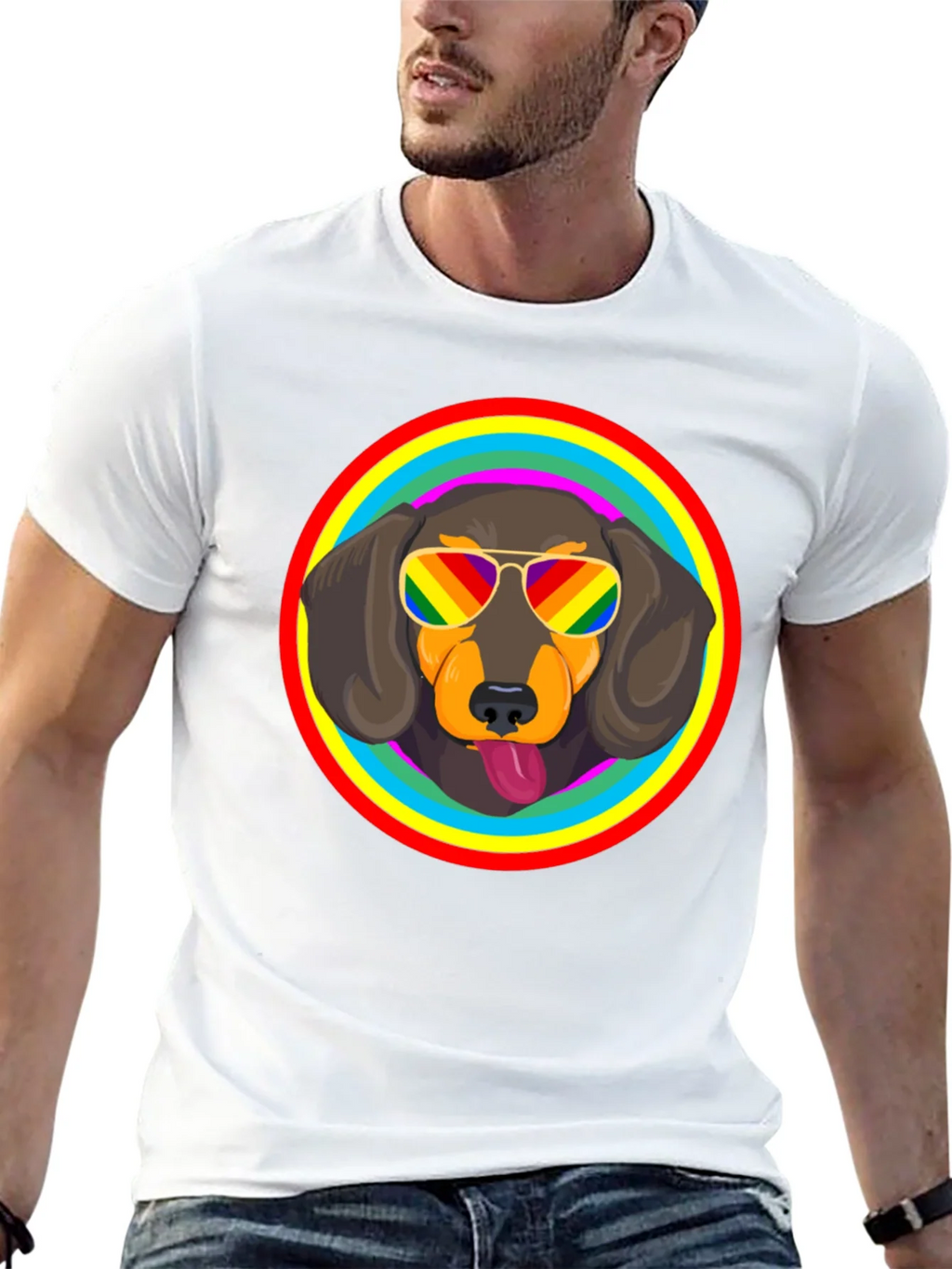 Dachshund Pride Rainbow T-Shirt product image 4