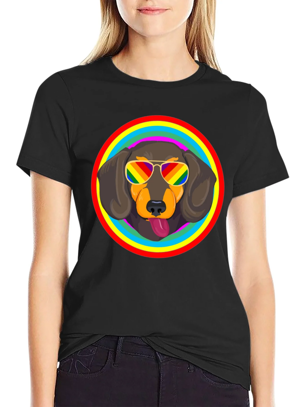Dachshund Pride Rainbow T-Shirt product image 5