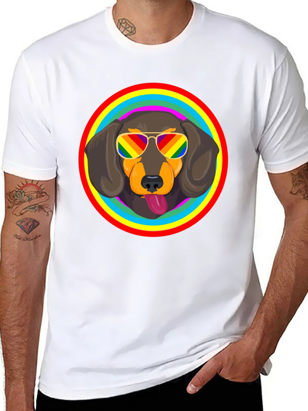 Dachshund Pride Rainbow T-Shirt product image 10