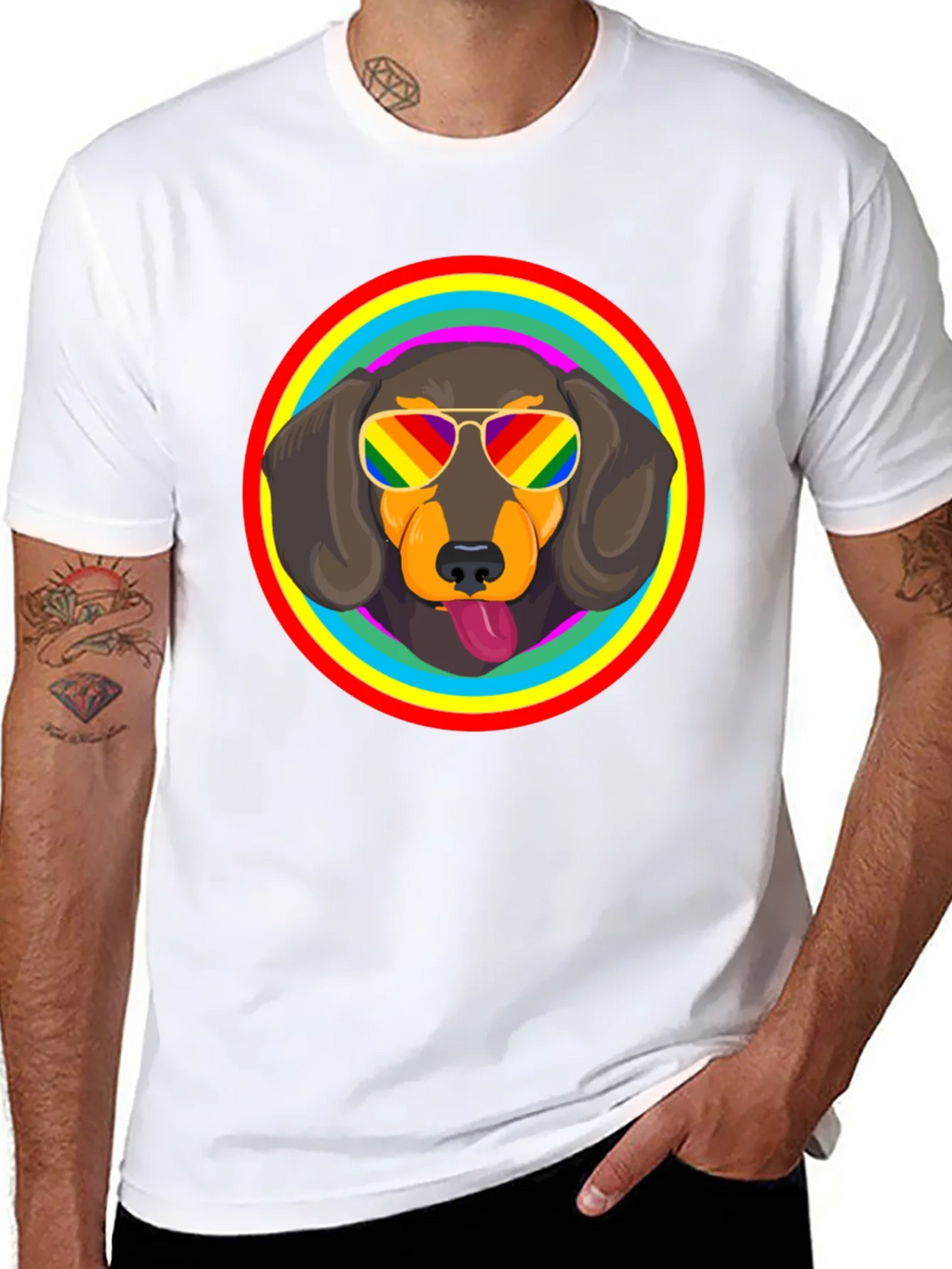 Dachshund Pride Rainbow T-Shirt product image 10