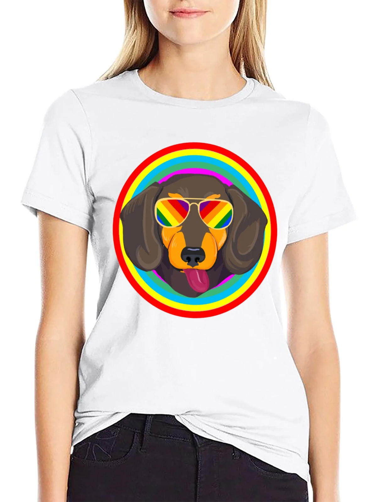 Dachshund Pride Rainbow T-Shirt product image 11